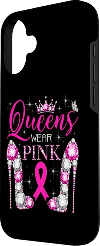 Vista 2 de iPhone 16 Queens Wear Rosa Concientización del Cáncer de Mama Estuche de Cinta Rosa