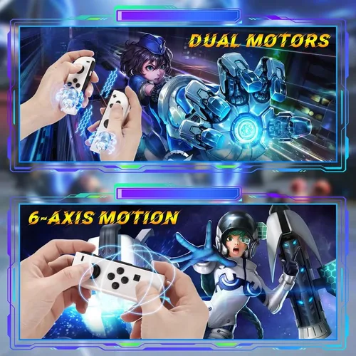 Vista 2 de SWTOTK Joypads - Controlador compatible con Nintendo Switch, controladores inalámbricos izquierdo y derecho Joypad con doble vibración, soporte