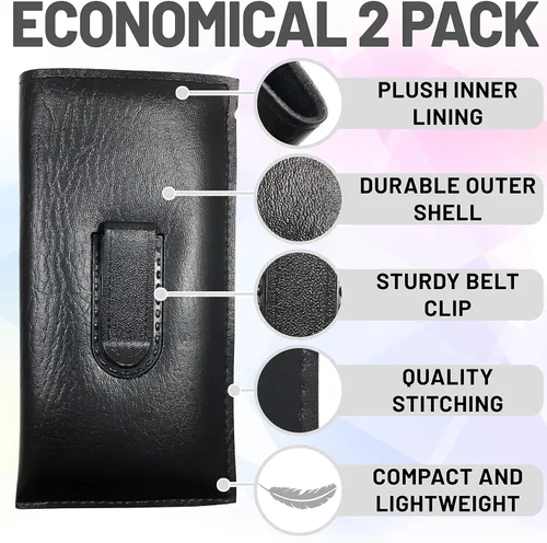 Vista 2 de Paquete de 2 fundas para gafas de sol y gafas de seguridad para hombres y mujeres