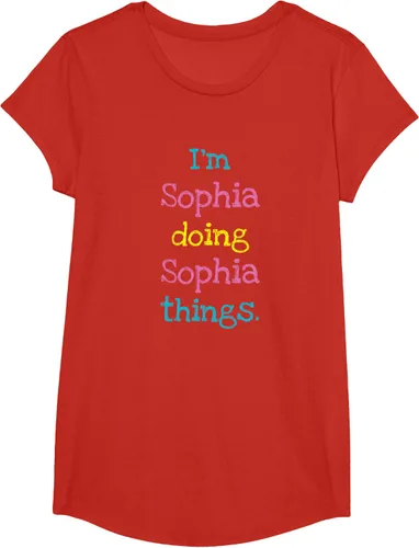 Vista 38 de Sophia - Camiseta con texto personalizado para niñas