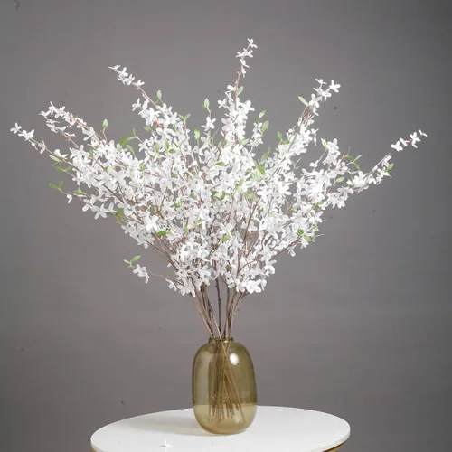 Vista 8 de Ramas artificiales de flor de cerezo, 4 piezas de 39 pulgadas, decoración de flor de cerezo sintética para decoración de mesa de boda, florero