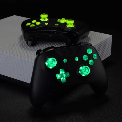 Vista 6 de eXtremeRate Kit LED de control de botón ABXY DTF para Xbox One estándar Xbox One S X 7 colores 9 modos control de botón - controlador no incluido
