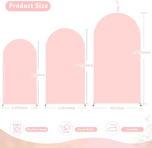 Vista 239 de Baby Blue Arch Backdrop Cover, 6FT Spandex Fitted Wedding Arch Stand Covers Round Top Chiara Backdrop Cover for Birthday Party Ceremony Banquet Azul