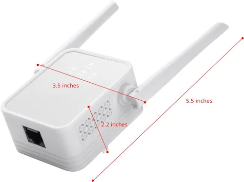 Vista 5 de Amplificador de señal TUOSHI actualizado 2025 de 1200 Mbps de alcance WiFi, cubre hasta 5000 pies cuadrados y 35 dispositivos, repetidor WiFi