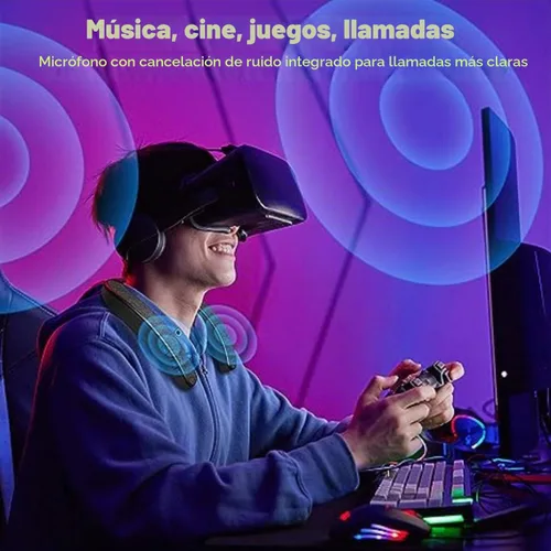 Vista 6 de Altavoz de cuello, Altavoces de sonido envolvente estéreo con banda