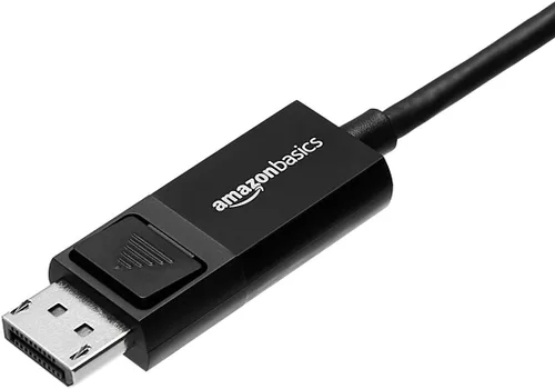 Vista 2 de Amazon Basics Cable USB-C a DisplayPort bidireccional, 3 pies, negro