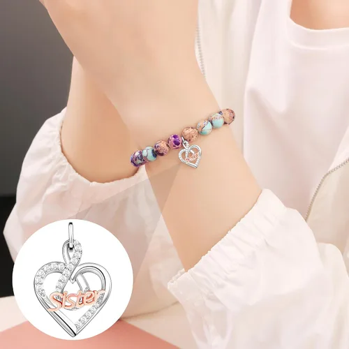 Vista 2 de Regalo único para mujer, regalo significativo para hija, nieta, joyería colorida para mujer, regalo para mamá, esposa, hermana, abuela, tía