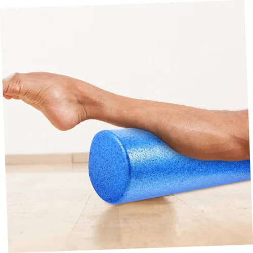Vista 4 de Healifty Rodillo masajeador muscular, columna de yoga, espuma de alta densidad, rodillo de relajación para alivio muscular, masajeador corporal azul