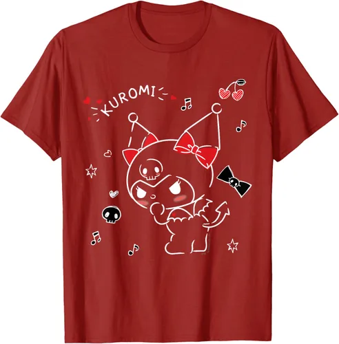 Vista 53 de Kuromi Camiseta Mischievous Tee Shirt Negro
