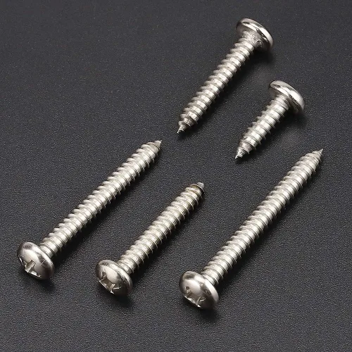Vista 4 de Tornillos de madera Phillips de acero inoxidable #4 x 1 (paquete de 100), acero inoxidable 304 (18-8), tornillos de chapa de cabeza plana