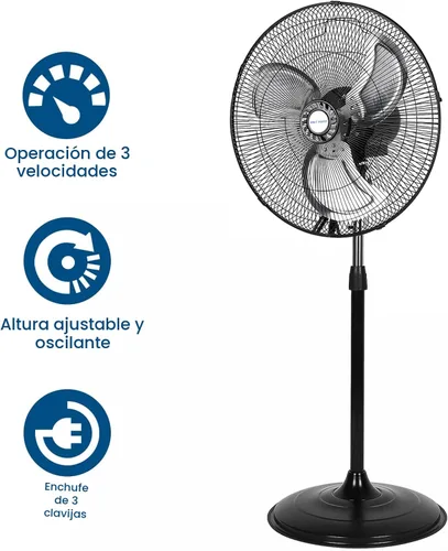 Vista 7 de BILT HARD 3850 CFM Ventilador oscilante de pedestal de alta velocidad de 18 pulgadas, ventilador de pie industrial de 3 velocidades con aspas
