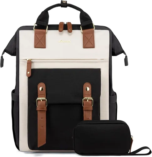 Vista 32 de LOVEVOOK - Mochila para laptop, para viaje de trabajo, bolso de enfermera, profesor, médico, viajero, para computadora de negocios, mochila