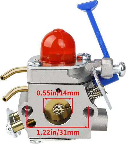Vista 2 de Carburador 128LD para Husqvarna 128L 128LDX 128R 128RJ 125R 125RJ 128C 128CD Cortador de cepillo 545081848 C1Q-W40A Carb con Kit de Ajuste