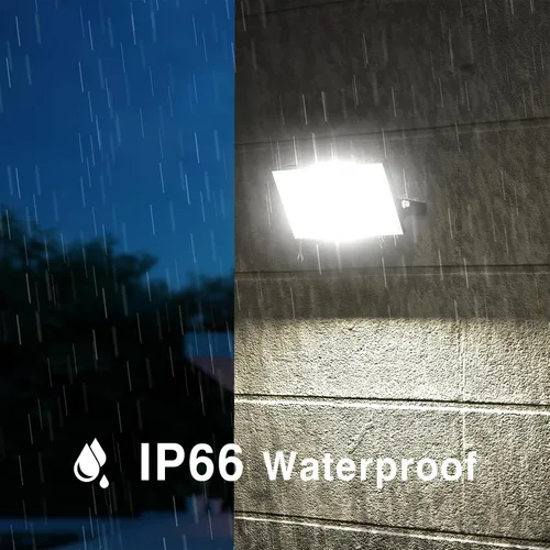 Vista 4 de Onforu Paquete de 2 luces LED de inundación para exteriores, equivalente a 500 W, 4500 lúmenes, luz de seguridad súper brillante, luz de día de 6000