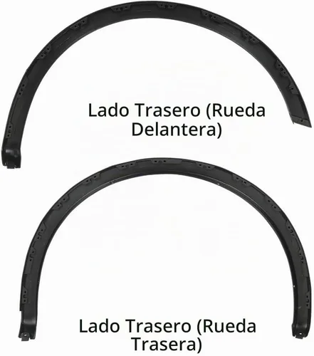 Vista 3 de Guardabarros CHEDA estilo de fábrica texturizado negro