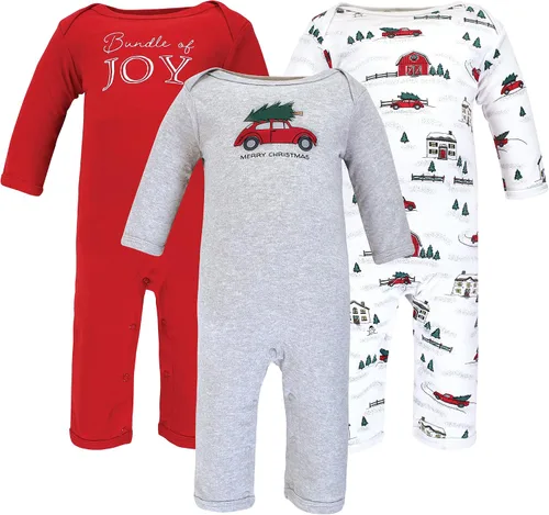 Vista 22 de Hudson Baby - Overol unisex de algodón para bebé Manzana