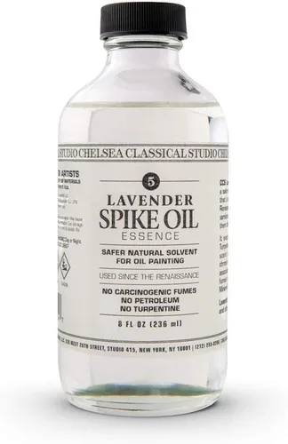 Vista 13 de Chelsea Classical Studio Barniz de retoque de lavanda, utilizado para la protección de obras de arte al óleo y transpirabilidad, botella de 2 onzas