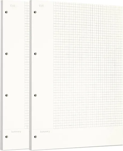 Vista 71 de Zelten 1 paquete A5 de 80 hojas/160 páginas 4 en 1 rayado cuadrado punteado en blanco hojas sueltas perforadas papel de repuesto de papel