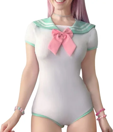 Vista 2 de Littleforbig - Pijama de algodón para enterizo, conjunto de falda mágica para cosplay