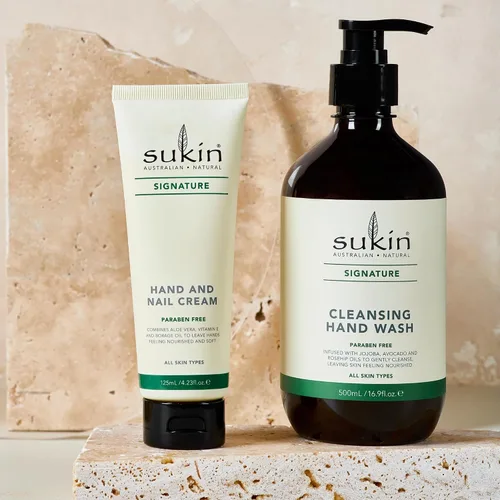 Vista 5 de Sukin - Crema de manos y uñas, colección Signature para manos secas, 4.23 fl oz 125 mL