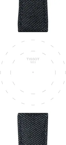 Vista 3 de Correa de reloj Tissot Nylon GrisFlek 22 (Modelo T852046779)