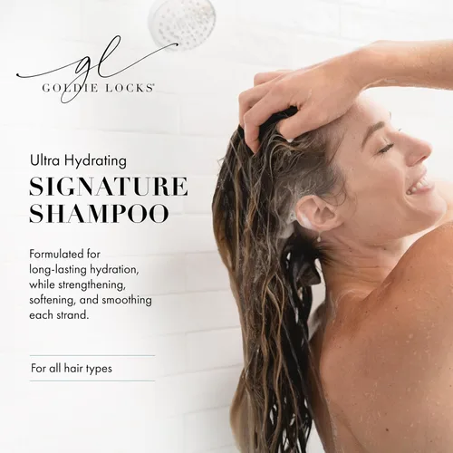 Vista 3 de Goldie Locks Champú ultra hidratante – Fórmula hidratante sin sulfato – Mantiene la textura y el brillo – Seguro para extensiones y cabello teñido