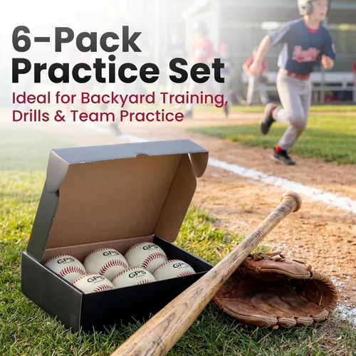 Vista 9 de GPS Athletics - Pelotas de béisbol suaves para niños, pelotas de béisbol de entrenamiento de seguridad de bajo impacto para práctica de béisbol
