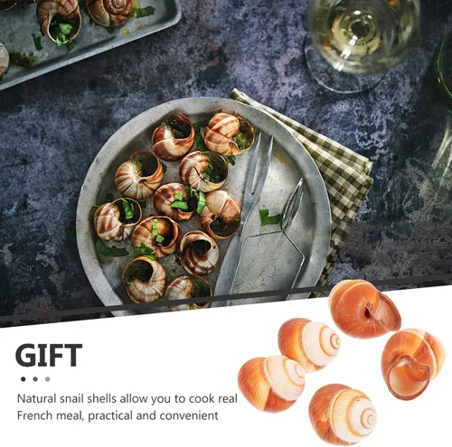 Vista 6 de FRCOLOR 5 unids hogar hornear caracol conchas estilo francés caracol comida escargot conchas gruesas Escargot material de cocina