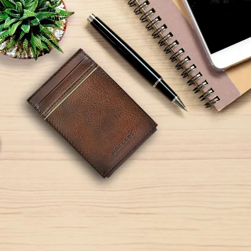 Vista 7 de Dockers Billetera minimalista con bolsillo frontal RFID para hombre