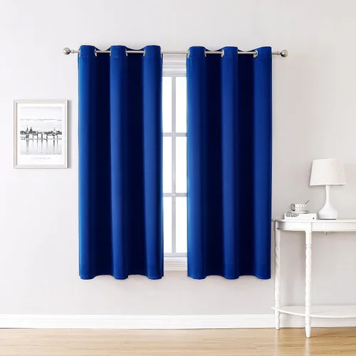Vista 122 de ChrisDowa - Cortinas cortas para ventana de 40 pulgadas para dormitorio - Cortinas cortas con ojales y aislamiento térmico para oscurecer