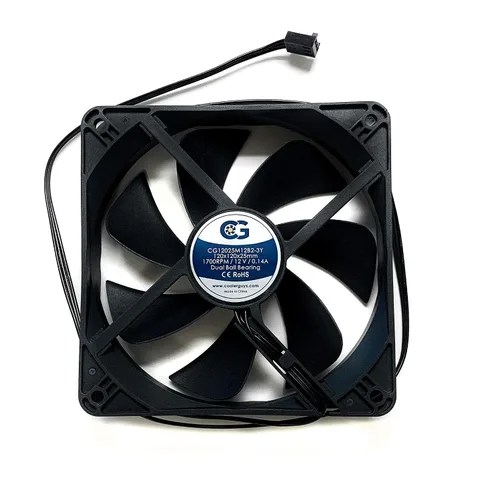 Vista 4 de Coolerguys Rodamiento de bolas 12v 3pin ventilador (alta velocidad, 3.150x0.984 in)