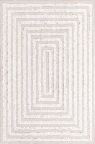Vista 28 de Unique Loom Casa Collection Toluca - Alfombra rectangular de 2 pies 3 x 3 pies, color beige y marfil