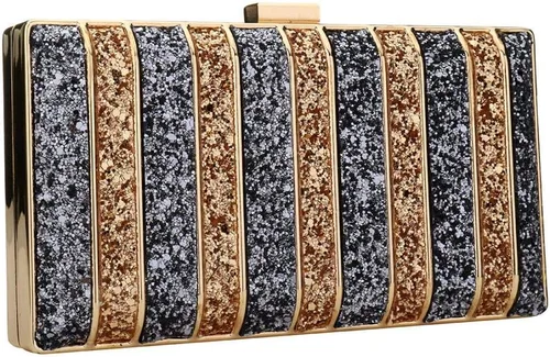 Vista 4 de YYW Bolso de mano de noche, bolso de boda para mujer, bolso de fiesta de graduación, bolsa de lentejuelas