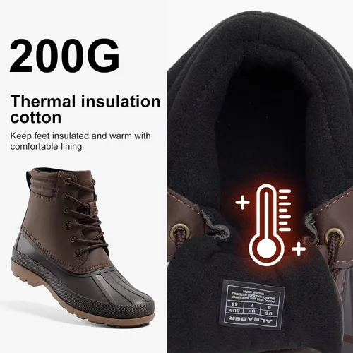 Vista 2 de ALEADER Botas clásicas de pato para hombre, botas de nieve impermeables aisladas
