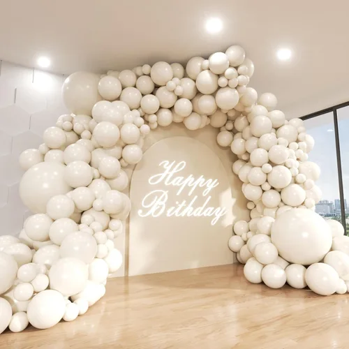 Vista 13 de Kit de Arco de Globos Azul ADOINBY, kit de 152 piezas de globos cromados macarrón azul marino y estrellas, kit de globos de diferentes tamaños