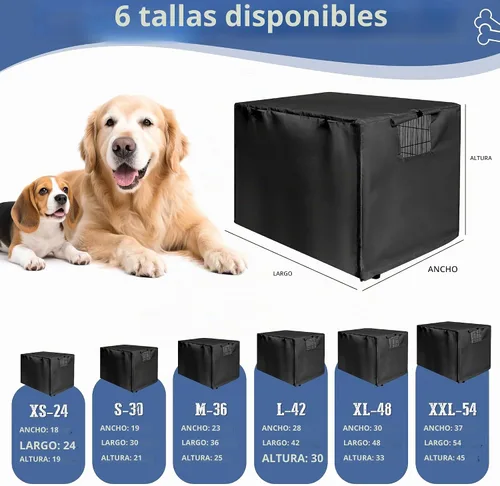 Vista 5 de Kefit - Funda de repuesto para jaula de perro, privacidad y bloqueo de luz para perrera/jaula de alambre, se adapta a jaulas estándar de 24 Negro