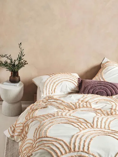 Vista 3 de INDACORIFY Hermosa funda de edredón de algodón bohemio, funda de edredón Doone de algodón indio lavado, 2 fundas de almohada, juego de ropa de cama