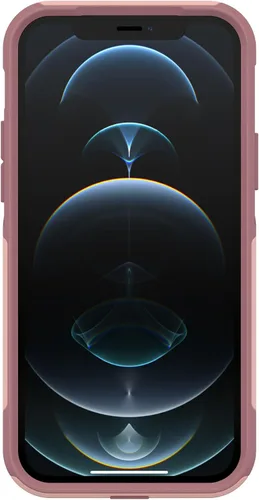 Vista 3 de Funda OtterBox Commuter Series para iPhone 12 e iPhone 12 Pro (solamente) - con paño de limpieza - empaque no minorista - Ballet Way (rosa)