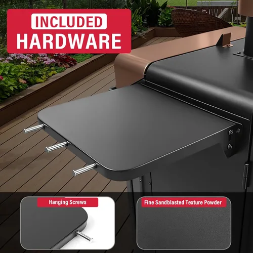Vista 7 de Utheer Estante frontal plegable para ahumador Pit Boss PBV4NX, mesa