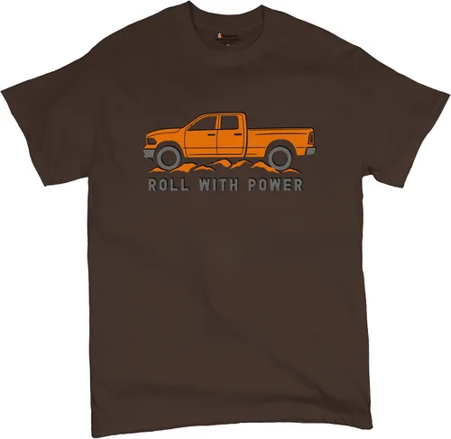 Vista 199 de Tee Hunt Camisetas gráficas y camisetas sin mangas para hombre Roll with Power Pickup Truck