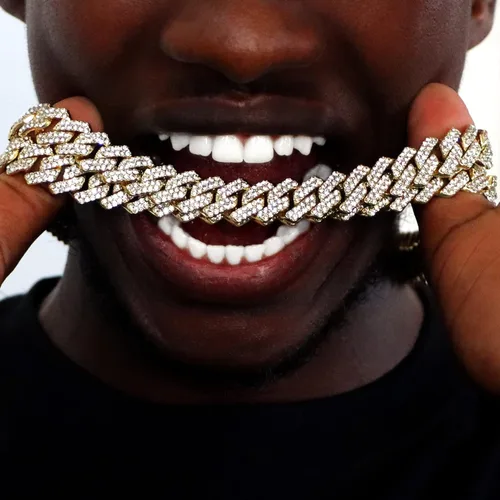 Vista 3 de Cadena de eslabones cubanos de 0.55 pulgadas para hombre, collar de cadena de eslabones cubanos de Miami, pulsera para hombres y mujeres, cadenas