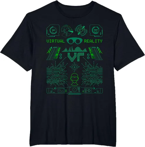Vista 27 de Camiseta de realidad virtual VR Retro Gamers, Negro, S