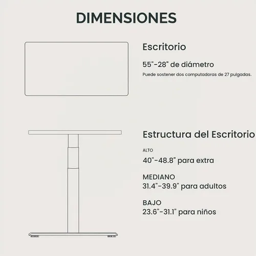 Vista 6 de FLEXISPOT E6 Pro - Escritorio de pie de 3 etapas con patas ovaladas de doble motor de 55 x 28 pulgadas, tablero de una pieza, mesa eléctrica