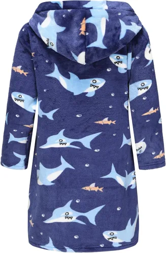 Vista 181 de E.W Apparel Bata de baño de forro polar con capucha para niños, bata suave y mullida para niños pequeños