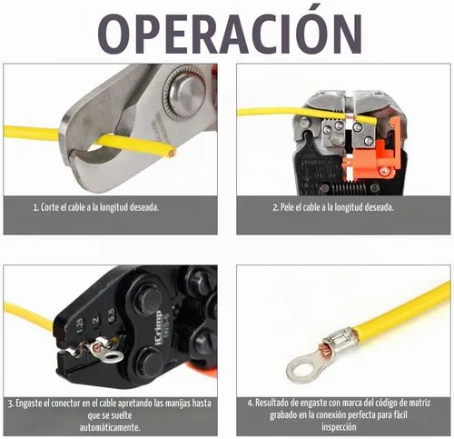 Vista 4 de Herramienta de crimpado de terminales sin aislamiento iCrimp para terminales no aislados de AWG 16 a AWG 10 y conectores