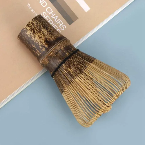 Vista 9 de Fdit Batidor de té verde matcha, cepillo japonés, accesorios de té para hacer té (120 puntas)