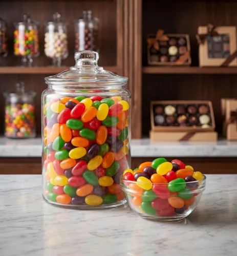 Vista 5 de Jumbo Jelly Beans - Bolsa de 1.5 libras extra grande de frutas jugosas masticables surtidas