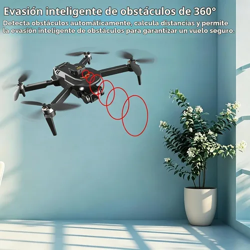 Vista 7 de Drone cuadricóptero plegable RC para adultos, adolescentes, niños y niñas
