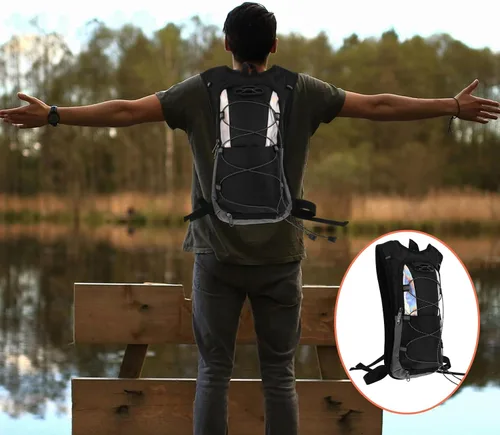 Vista 7 de Healifty Insulated Hiking Hydration Backpack with Large Capacity Water Bladder Dual Shoulder Straps for Comfortable Outdoor Running Climbing Cycling