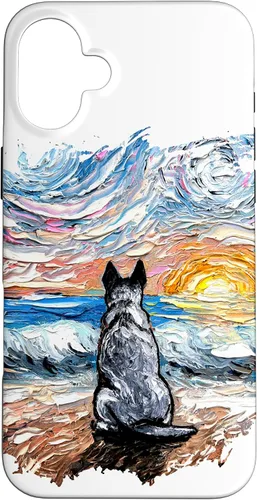 Vista 23 de Blue Heeler Starry Night Artwork Cattle Dog Lover Gift Case for iPhone 17